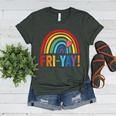 Fri-Yay Friyay Rainbow Colors Teacher Childrens Fun Designs Women's Heather T-Shirt Heather Forest Fri-Yay Friyay Rainbow Colors Teacher Childrens Fun Designs Women's Heather T-Shirt Heather Forest