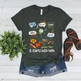 Friendship Inclusion Language Teacher It Starts With Hello Women's Heather T-Shirt Heather Forest