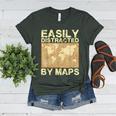 Geography Teacher Easily Distracted By Maps Women's Heather T-Shirt Heather Forest