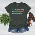 Grammar English Teacher It's a Good Day To Use Punctuation Women's Heather T-Shirt Heather Forest Grammar English Teacher It's a Good Day To Use Punctuation Women's Heather T-Shirt Heather Forest