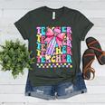 Groovy Teacher Cute Coquette Bow Flower Retro Back To School Women's Heather T-Shirt Heather Forest Groovy Teacher Cute Coquette Bow Flower Retro Back To School Women's Heather T-Shirt Heather Forest