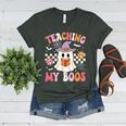 Groovy Teaching My Boos Teacher Ghost Halloween Teacher Women's Heather T-Shirt Heather Forest Groovy Teaching My Boos Teacher Ghost Halloween Teacher Women's Heather T-Shirt Heather Forest