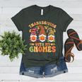 Groovy Thanksgiving With My Gnomie Women Teacher Fall Gnome Women's Heather T-Shirt Heather Forest Groovy Thanksgiving With My Gnomie Women Teacher Fall Gnome Women's Heather T-Shirt Heather Forest
