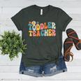 Groovy Toddler Teacher Appreciation Back To School Women's Heather T-Shirt Heather Forest Groovy Toddler Teacher Appreciation Back To School Women's Heather T-Shirt Heather Forest