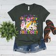 Halloween Floral Ghost Teacher Are You Falloween Directions Women's Heather T-Shirt Heather Forest