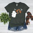 Halloween Music Note Ghost Teacher Fall Musical Instrument Women's Heather T-Shirt Heather Forest Halloween Music Note Ghost Teacher Fall Musical Instrument Women's Heather T-Shirt Heather Forest