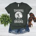 Halloween Teacher Tshirts Zombie Teachers Love Brains Women's Heather T-Shirt Heather Forest