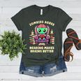 Halloween Teacher Zombie Reading Is Good For Brains Women's Heather T-Shirt Heather Forest Halloween Teacher Zombie Reading Is Good For Brains Women's Heather T-Shirt Heather Forest