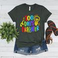 Happy 100th Day Of School 100 Days Brighter Girls Teacher Women's Heather T-Shirt Heather Forest