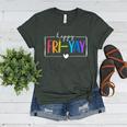 Happy Fri-Yay Fri Yay Teacher Student Friday Weekend Women's Heather T-Shirt Heather Forest