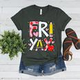 Happy Fri-Yay Teacher Back To School Friday Lovers Women's Heather T-Shirt Heather Forest