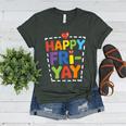 Happy Fri-Yay Teacher Life Weekend Pun Happy Friday Women's Heather T-Shirt Heather Forest