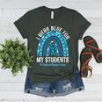Happy Teacher I Wear Blue For My Students Autism Awareness Women's Heather T-Shirt Heather Forest