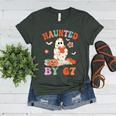 Haunted By 67 Boo Ghost Teacher 6 7 Halloween Costume Women's Heather T-Shirt Heather Forest