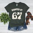Haunted By 67 Teacher Halloween 6 7 Shirt Women's Heather T-Shirt Heather Forest