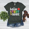 Hello First Grade Team 1st Grade Back To School Teacher Kids Women's Heather T-Shirt Heather Forest Hello First Grade Team 1st Grade Back To School Teacher Kids Women's Heather T-Shirt Heather Forest
