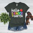 Hello Kindergarten Team Kinder Back To School Teacher Kids Women's Heather T-Shirt Heather Forest