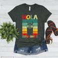 Hola Estudiantes Spanish Teacher Back To School 2025 Women's Heather T-Shirt Heather Forest Hola Estudiantes Spanish Teacher Back To School 2025 Women's Heather T-Shirt Heather Forest