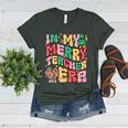 In My Holly Xmas Jolly Teacher Era Teacher Vibes Christmas Women's Heather T-Shirt Heather Forest