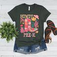Howdy Pre-K Cowgirls Teacher Back To School Women's Heather T-Shirt Heather Forest