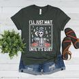 I'Ll Just Wait Until It's Quiet Skeleton Coffee Teacher Women's Heather T-Shirt Heather Forest