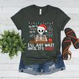 I'Ll Just Wait Until It's Quiet Skeleton Teacher Christmas Women's Heather T-Shirt Heather Forest I'Ll Just Wait Until It's Quiet Skeleton Teacher Christmas Women's Heather T-Shirt Heather Forest