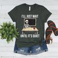 I'Ll Just Wait Until It's Quiet Skeleton Teacher Halloween Women's Heather T-Shirt Heather Forest
