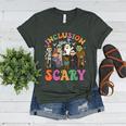 Inclusion Isn't Scary Ghost Mummy Halloween SLP Sped Teacher Women's Heather T-Shirt Heather Forest Inclusion Isn't Scary Ghost Mummy Halloween SLP Sped Teacher Women's Heather T-Shirt Heather Forest