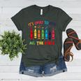 Its Okay To Feel All The Feels Mood Color Crayons Teacher Women's Heather T-Shirt Heather Forest