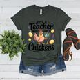 Just a Teacher Who Loves Chickens Chicken Farm Animal Lover Women's Heather T-Shirt Heather Forest