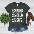 Be Kind Be Calm Be Safe Awareness For Teachers For Men Women Kids Women's Heather T-Shirt Heather Forest Be Kind Be Calm Be Safe Awareness For Teachers For Men Women Kids Women's Heather T-Shirt Heather Forest