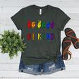 Be Kind Pride Sign Language Rainbow Teachers Interpreter ASL Women's Heather T-Shirt Heather Forest
