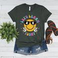 Lets Learn Today Shirt Smile Face 4K Teacher Back To School Women's Heather T-Shirt Heather Forest