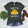 Let's Learn Today Smile Face Back To School For Teacher Kids Women's Heather T-Shirt Heather Forest Let's Learn Today Smile Face Back To School For Teacher Kids Women's Heather T-Shirt Heather Forest
