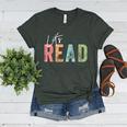Let's Read Book Nerd Reading Book Lover Librarian Teacher Women's Heather T-Shirt Heather Forest