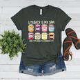 Literacy Is My Jam And I'm Here To Spread Literacy Teacher Women's Heather T-Shirt Heather Forest Literacy Is My Jam And I'm Here To Spread Literacy Teacher Women's Heather T-Shirt Heather Forest