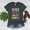 Little MISS SMARTY PANTS School Grad Teacher Last Day Women's Heather T-Shirt Heather Forest