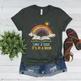 Take a Look It's In a Book Vintage Reading Teacher Rainbow Women's Heather T-Shirt Heather Forest Take a Look It's In a Book Vintage Reading Teacher Rainbow Women's Heather T-Shirt Heather Forest