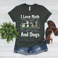 I Love Maths And Dogs Puppy Dog Lover Teacher Student Women's Heather T-Shirt Heather Forest I Love Maths And Dogs Puppy Dog Lover Teacher Student Women's Heather T-Shirt Heather Forest