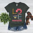 Love Montessori Education Math Teacher Women's Heather T-Shirt Heather Forest Love Montessori Education Math Teacher Women's Heather T-Shirt Heather Forest