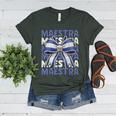 Maestra El Salvador Coquette Bow Hispanic Spanish Teacher Women's Heather T-Shirt Heather Forest