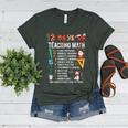 Math Teacher Christmas 12 Days Of Teaching Math Christmas Women's Heather T-Shirt Heather Forest