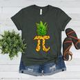 Math Teacher Hawaiian Shirts Pineapple Pi Day Symbol Women's Heather T-Shirt Heather Forest