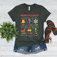 Merry Syllables Teacher Christmas Educational Kids Women's Heather T-Shirt Heather Forest Merry Syllables Teacher Christmas Educational Kids Women's Heather T-Shirt Heather Forest