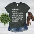 Never Mess With An English Teacher Back To School Women's Heather T-Shirt Heather Forest Never Mess With An English Teacher Back To School Women's Heather T-Shirt Heather Forest