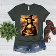 Mona Lisa Pumpkin Halloween Art Teacher Witchy Women Kids Women's Heather T-Shirt Heather Forest Mona Lisa Pumpkin Halloween Art Teacher Witchy Women Kids Women's Heather T-Shirt Heather Forest