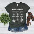 Nerdy Vintage Wave Behavior Physics Science Teacher Geek Men Women Girls Kids Women's Heather T-Shirt Heather Forest