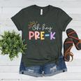 Oh Hey Pre K Student Teacher Happy First Day Back To School Women's Heather T-Shirt Heather Forest Oh Hey Pre K Student Teacher Happy First Day Back To School Women's Heather T-Shirt Heather Forest