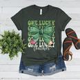 One Lucky Teacher Coquette Bow St Patricks Day Teacher Women's Heather T-Shirt Heather Forest