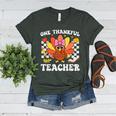 One Thankful Teacher Turkey Thanksgiving Teaching Women's Heather T-Shirt Heather Forest One Thankful Teacher Turkey Thanksgiving Teaching Women's Heather T-Shirt Heather Forest